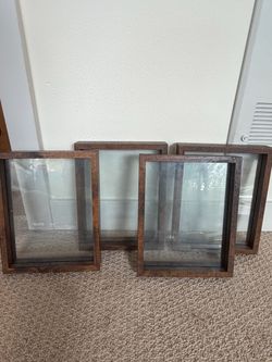 Floating wooden frames
