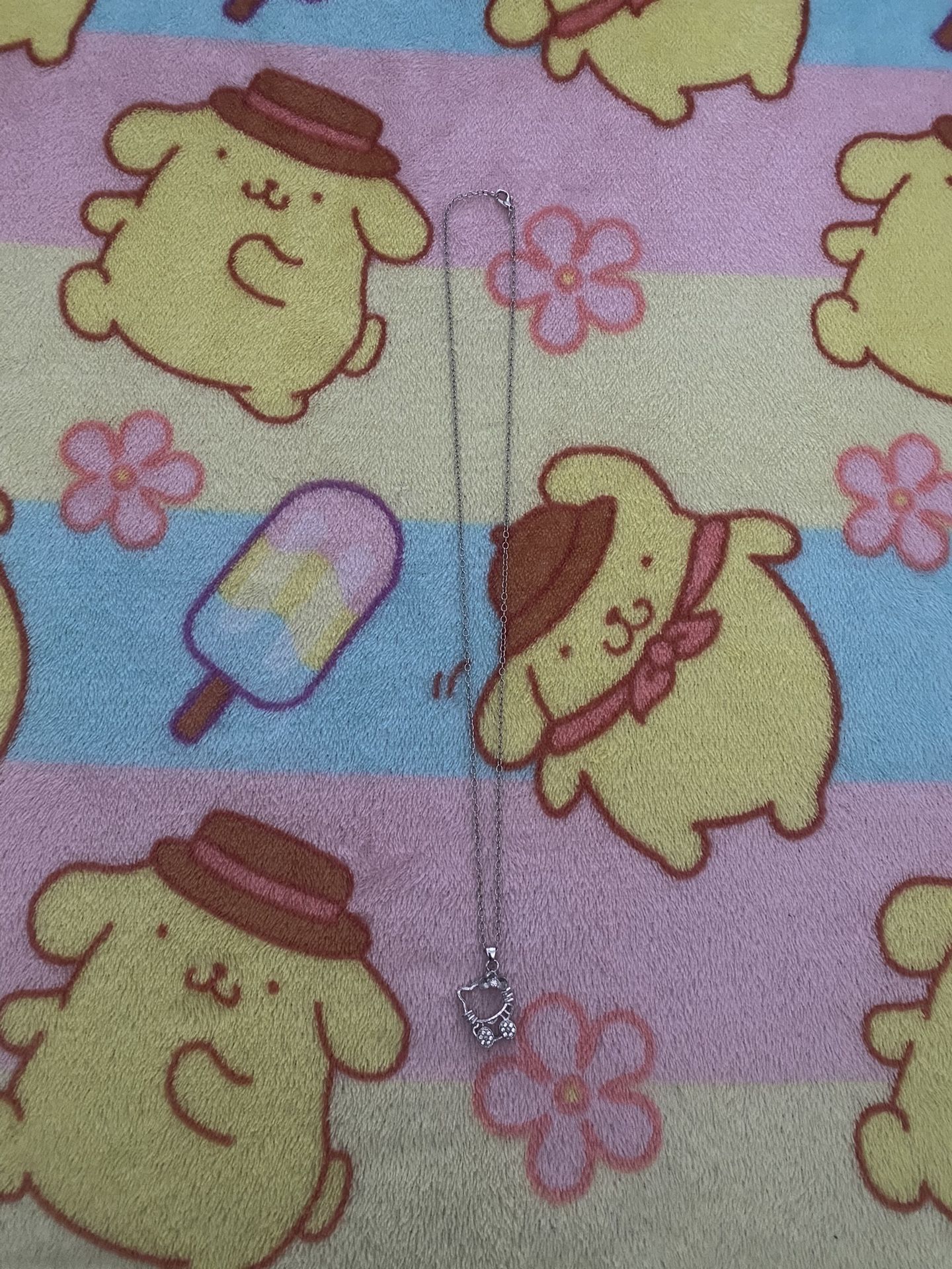 Silver Hello Kitty Pendant Necklace