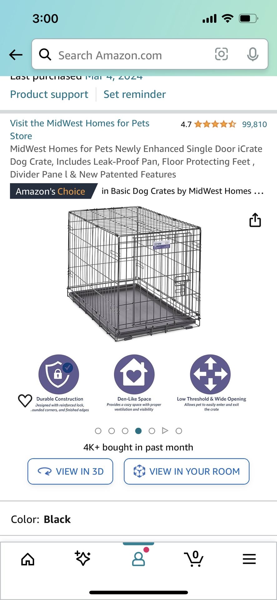 Medium Sized Dog crate 