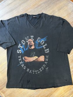 Vintage Distressed Stone Cold Steve Austin 3/4 Sleeve Shirt  