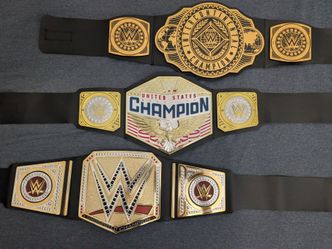 3 WWE Mattel Toy Championship Belts
