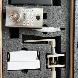 keyless entry smart door lock, fingerprint, App control,wifi,silver