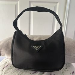 Mini Black Shoulder Nylon Bag 