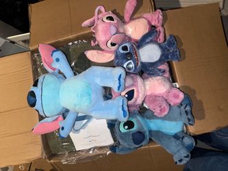 Stitch stuffys and backpack