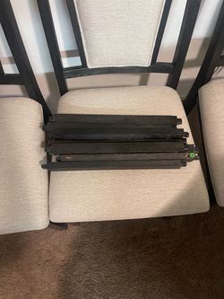 Stephen Taupe + Black Grey Two Tone Round 54" Wood Dining With Chair Set For 4
