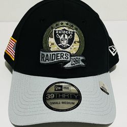 Raiders Hat Camo Salute Service Fitted New