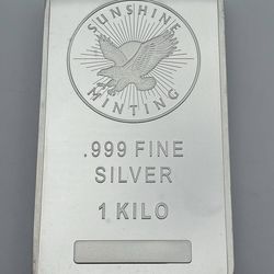 1 Kilo Sunshine .999 Fine Silver Bar