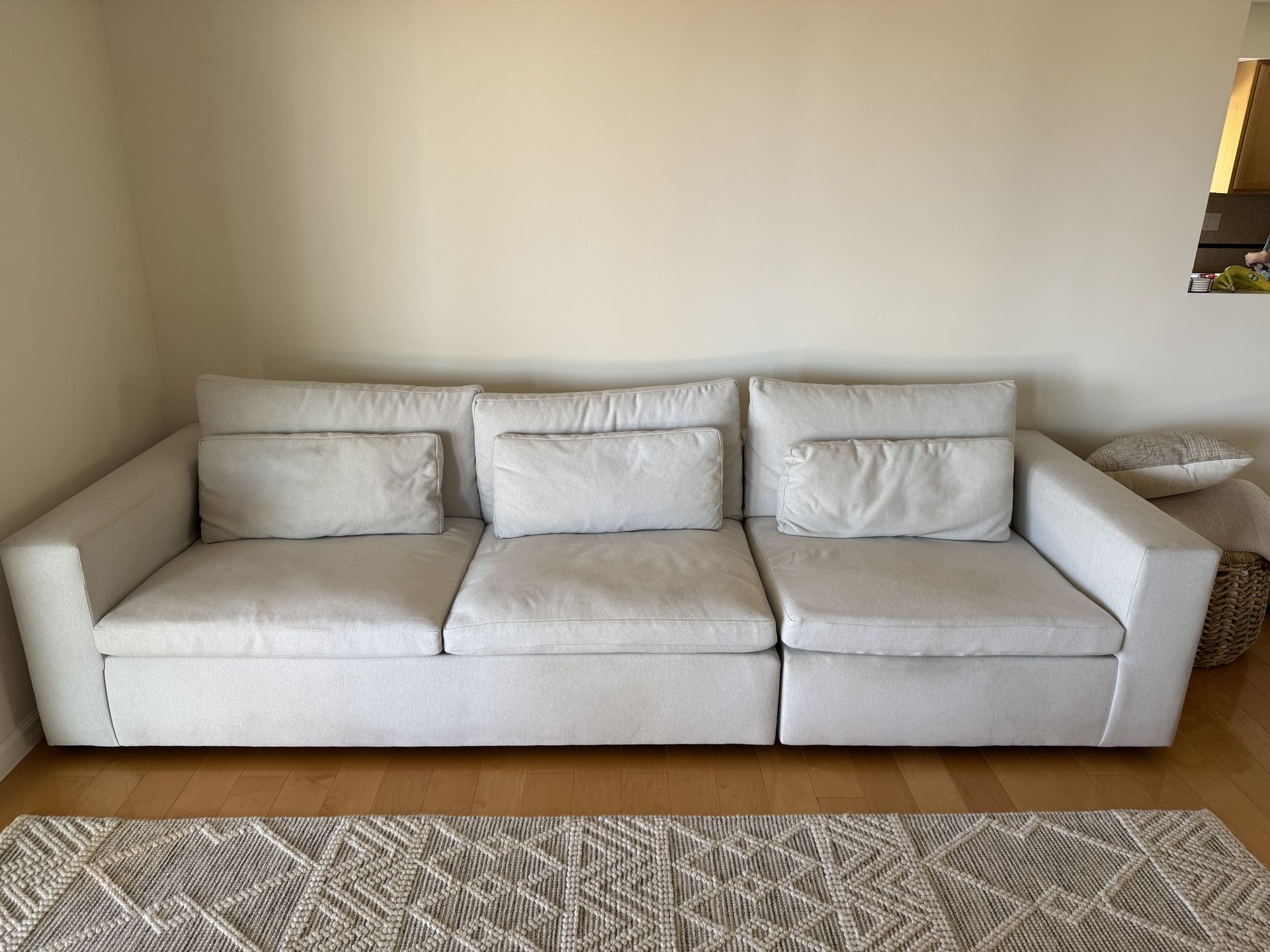 West Elm Harmony Sofa Modular Sectional - Eco Weave Oyster