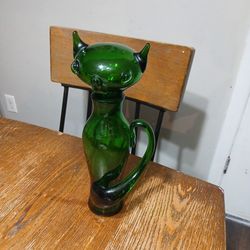 Blenko Glass Cat Decanter Vintage