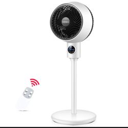 Electric Fan Upright Swing Head Floor Standing Air Circulation Fans Remote Control