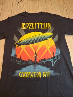 Men's Boys Small Led Zepplin T Shirt Black Concert Rock N Roll