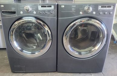 LG Super Capacity Front Loading Washer And Dryer, Like New