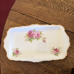 Royal Albert American Beauty 11" Rectangular Tray- England Made