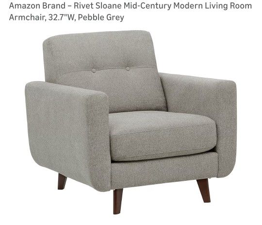 Mid century Modern Chair and Ottoman