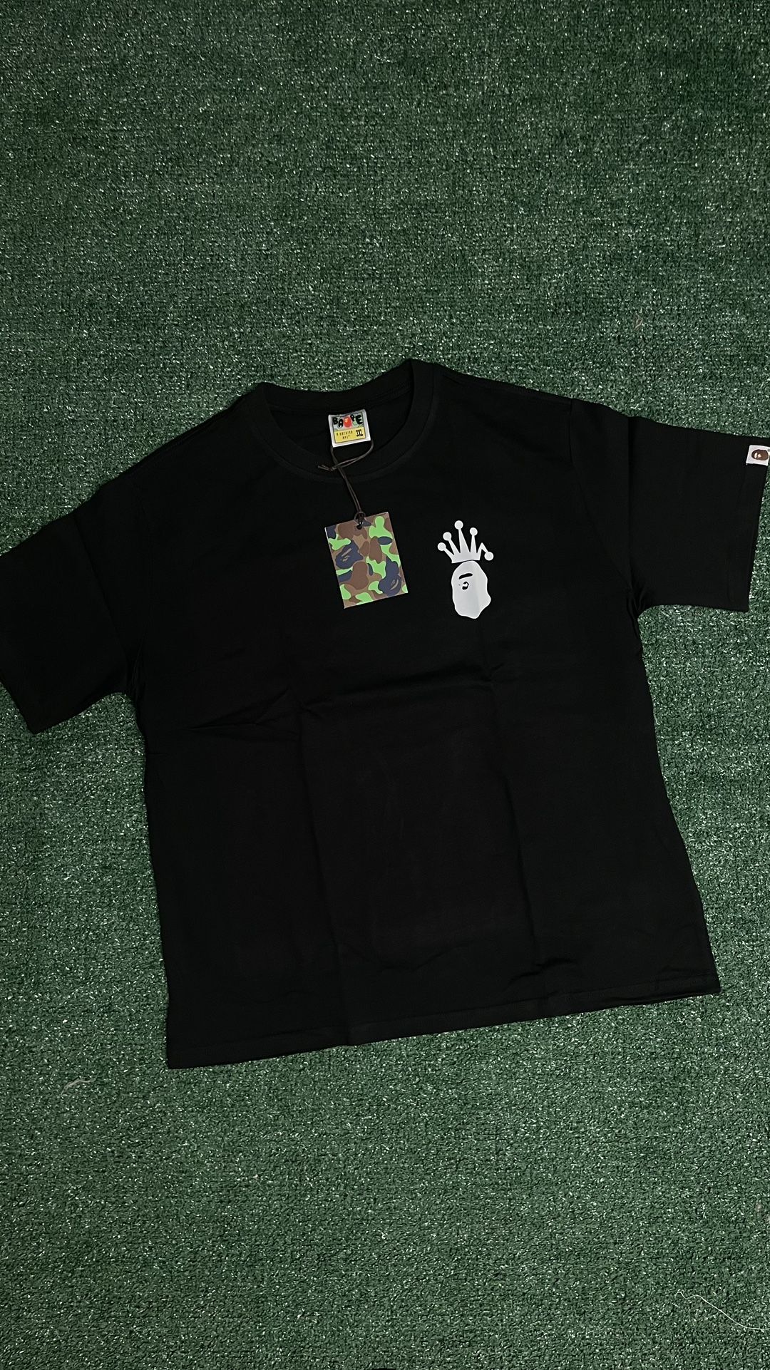Black BAPE x STUSSY Collab Tee