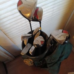 Golf Clubs And Carrier