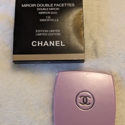Chanel Compact Mirror 100% Authentic Double Facettes Codes Couleur Limited Edition Logo Embossed, 135 Immortelle printed On Front Of Authentic Box!