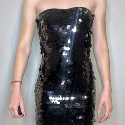 Black Sequin Dress 
