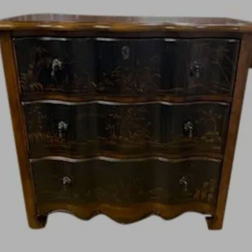 RARE Seven Seas Collection 3 Drawers Palm Motif Chest Cabinet