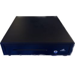 Bematech CD415 Economy Cash Drawer, Hardwired RJ12, Compatible with Epson or Star Printers, 16" x 16" x 4.5", Black