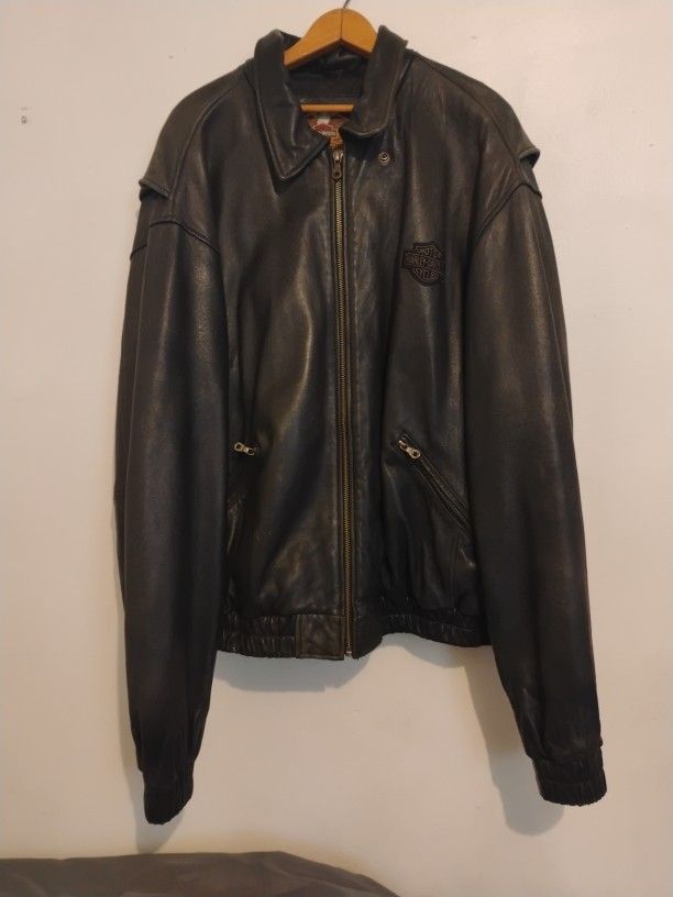 3XL HARLEY- DAVIDSON LEATHER JACKET $200
