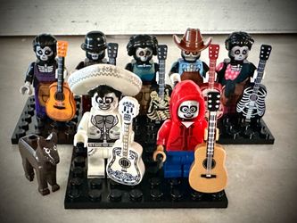 7 Lego Custom Coco Movie Minifigures with Dog