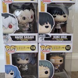 Funko Pop Tokyo Ghoul :Re Complete Set Of 4 Collection- 1124, 1125, 1226, 1127