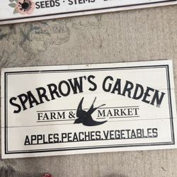 Sparrow’s Garden Sign 