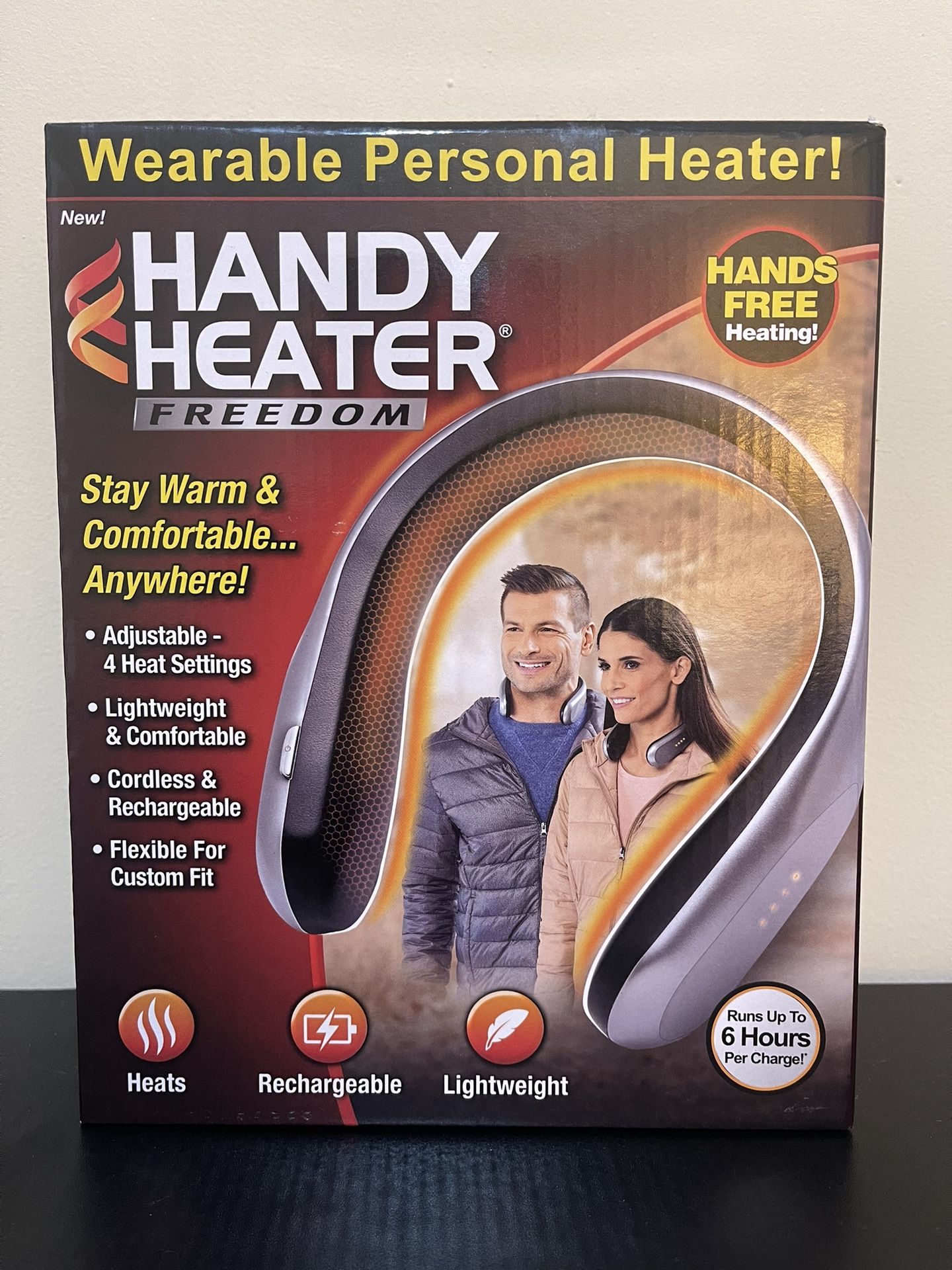 Freedom Handy Heater Portable Heater Neck Wearable Hands Free USB Rechargeable