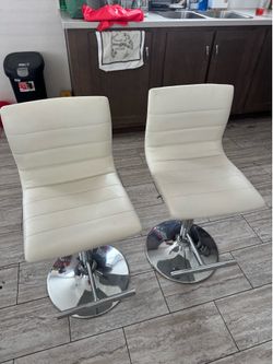 White barstools 2x
