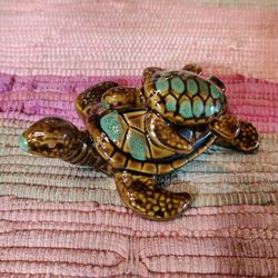 CERAMIC TURTLES PAIR