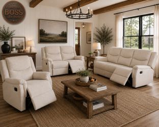 3pc Recliner set. Sofa + Loveseat + Chair  only $999