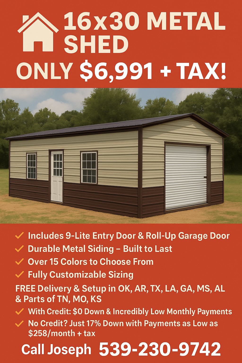 16x30 Metal Building