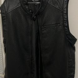G By Guess Leather Vest Men