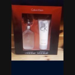 CK1 Calvin Klein fragrance gift set 1.7oz fragrance & 3.4 oz lotion. ONLY $25. Brand New! 