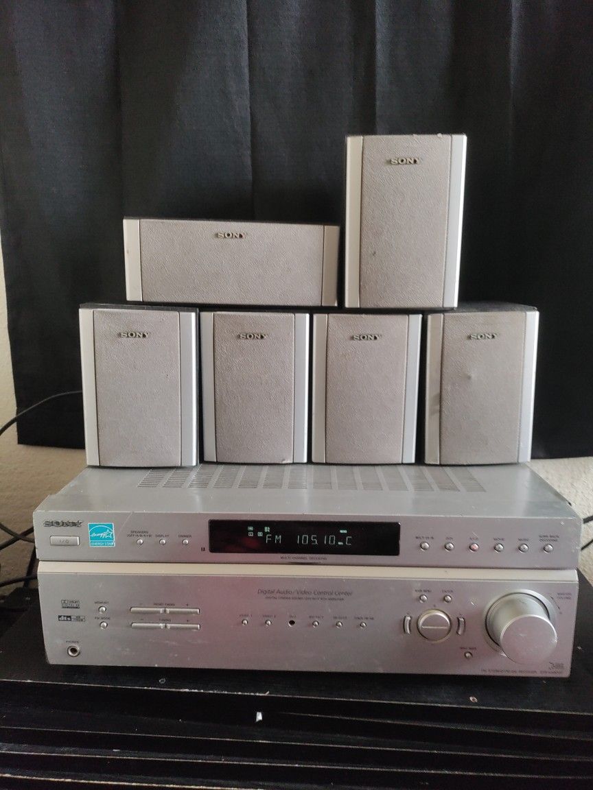 Sony Receiver With Surround Speakers