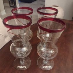 Set Of Four Glasses From T.G.I. Fridays