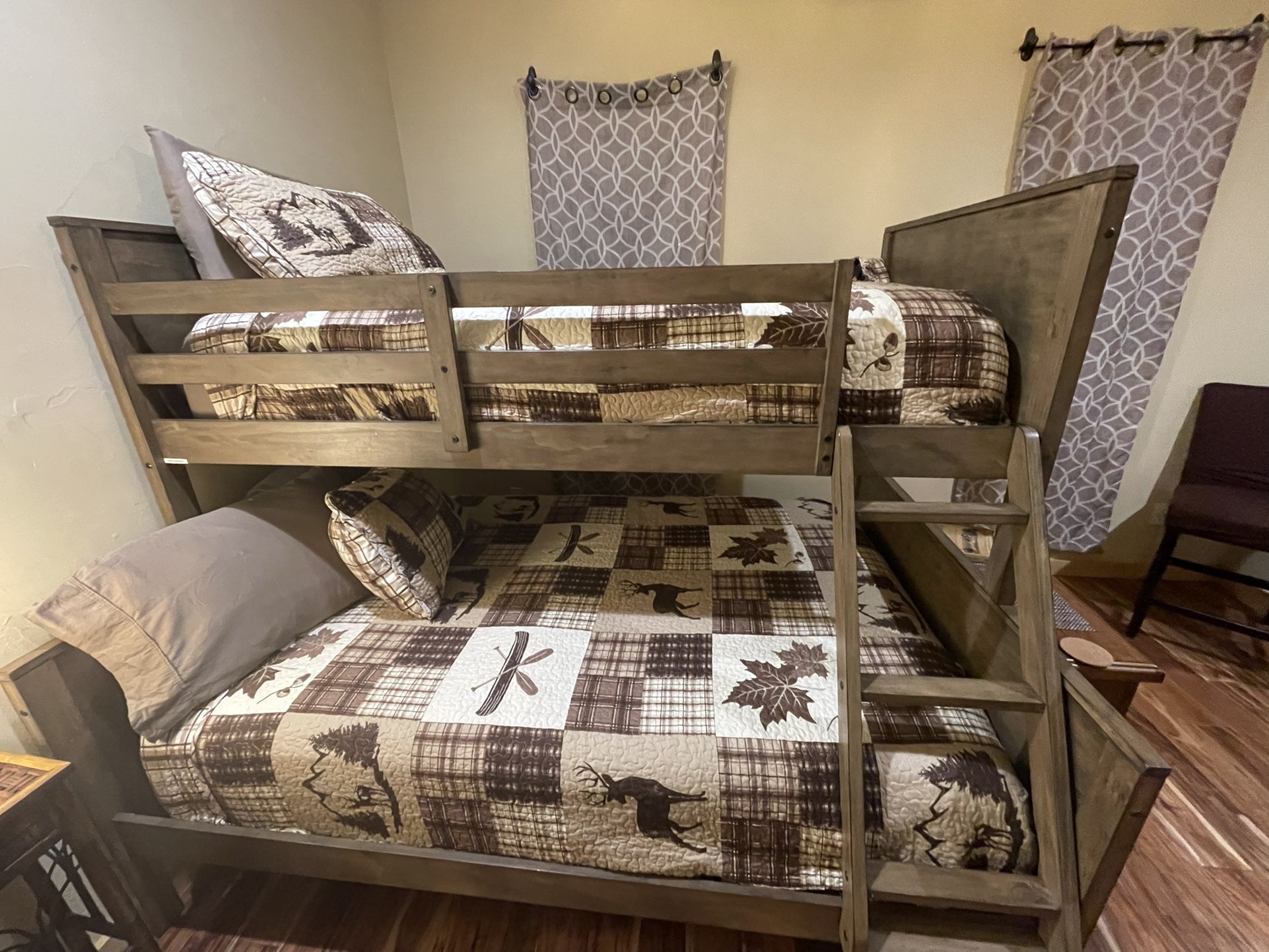 Twin Over Full Gorgeous Rustic Bunk Bed