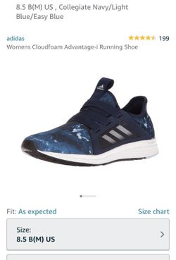 Navy blue Adidas women's cloudfoam running shoe sz 8.5s