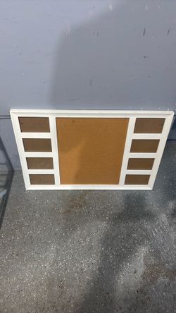 Cork board with 4 x 6 picture frames