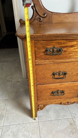 Antique golden oak wash stand dresser cabinet for Sale in San Diego, CA -  OfferUp
