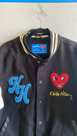 Keith Haring x Shoe Palace Embroidered Bomber Varsity Jacket XL
