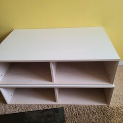IKea White Stand With Shelves