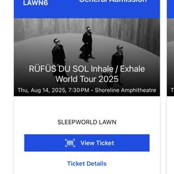 Rufus Du Sol Shoreline Tickets