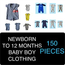 $60…Baby Boy Newborn To 12 Months Clothing 