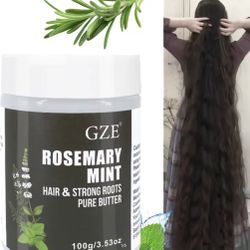 Rosemary Mint Hair & Strong Roots Butter - Natural Hair Growth & Damage Repair Treatment for Stronger, Healthier Hair