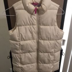 Girls White Fluffy Vest