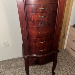 Standing Jewelry Armoire/case