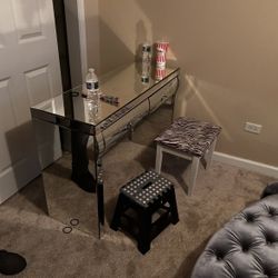 Mirrored Vanity Console Table 