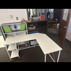 White L Shaped Desk